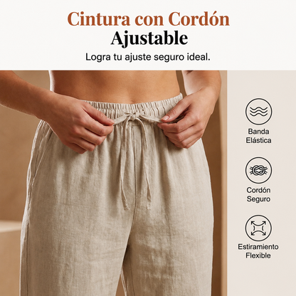 Nora – Pantalones de Algodón y Lino