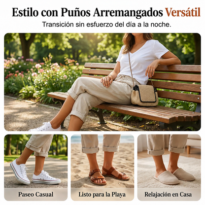Nora – Pantalones de Algodón y Lino