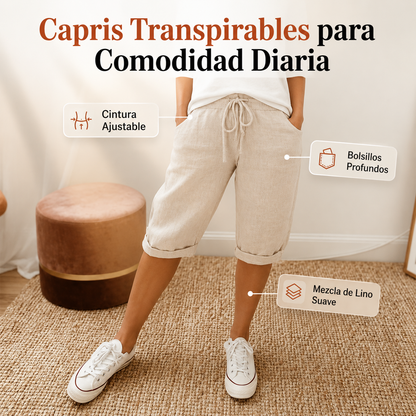 Nora – Pantalones de Algodón y Lino