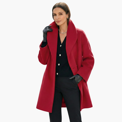Clara – Abrigo Midi Con Cuello Amplio
