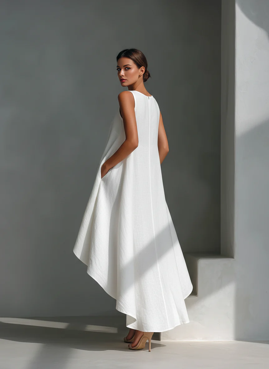Emma – Vestido Midi de Lino