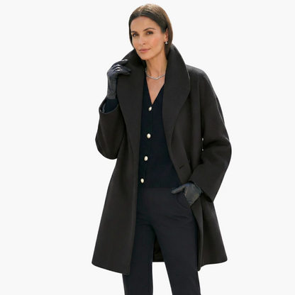 Clara – Abrigo Midi Con Cuello Amplio