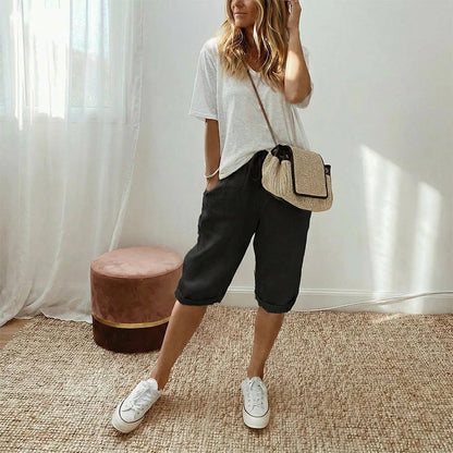 Nora – Pantalones de Algodón y Lino