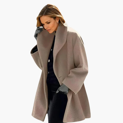 Clara – Abrigo Midi Con Cuello Amplio