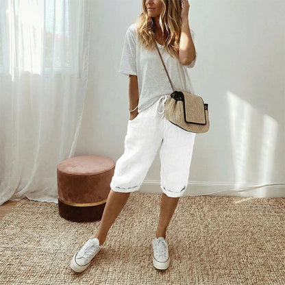 Nora – Pantalones de Algodón y Lino