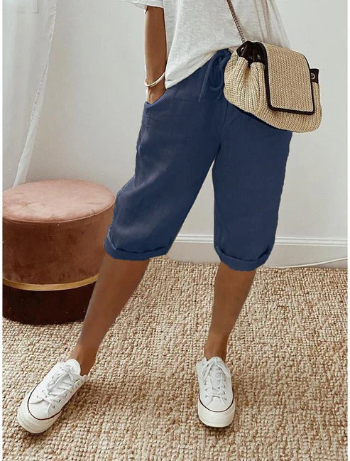 Nora – Pantalones de Algodón y Lino
