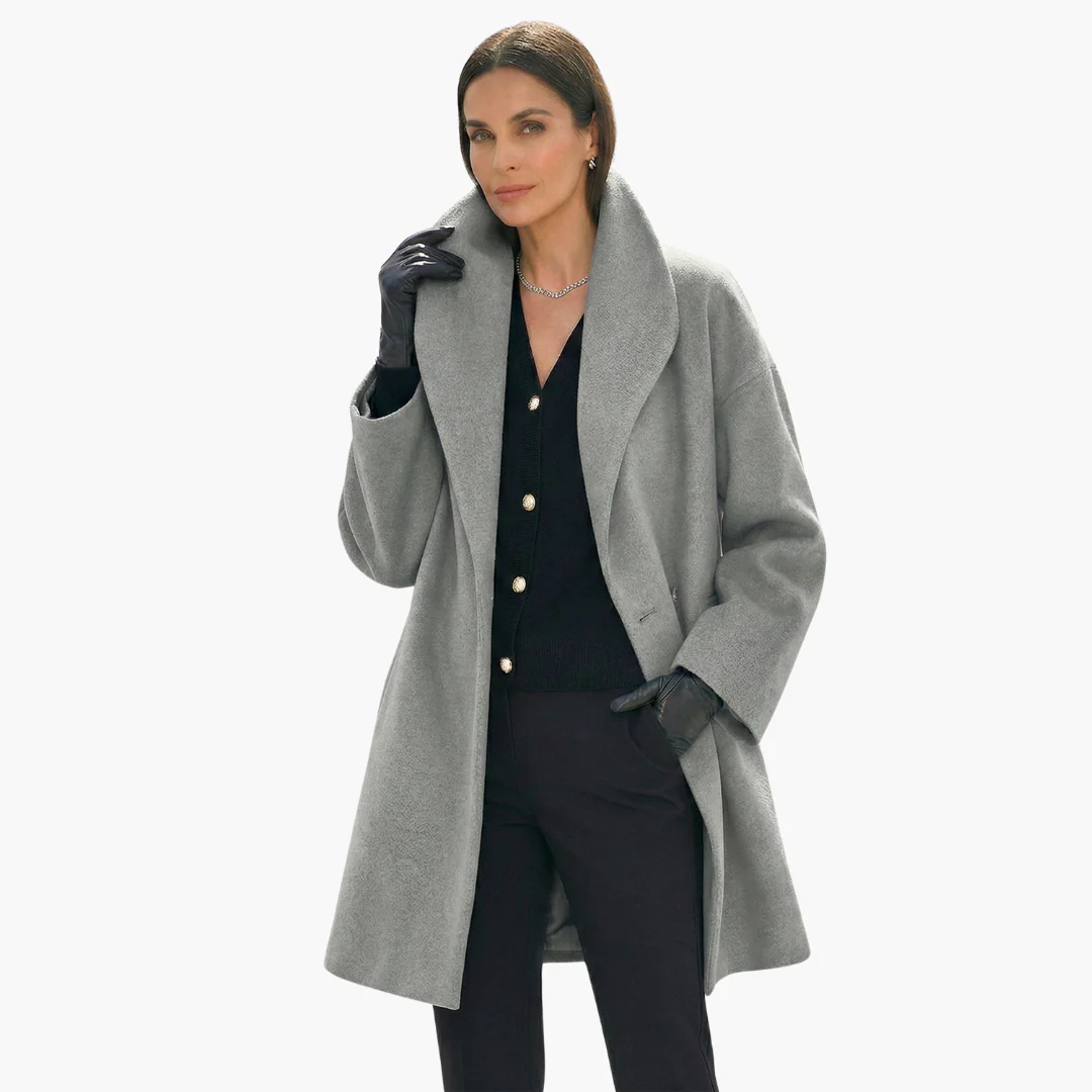 Clara – Abrigo Midi Con Cuello Amplio