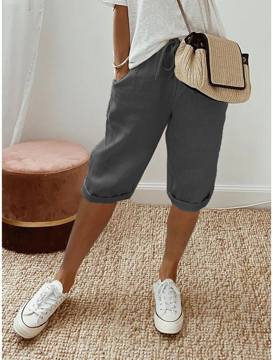 Nora – Pantalones de Algodón y Lino
