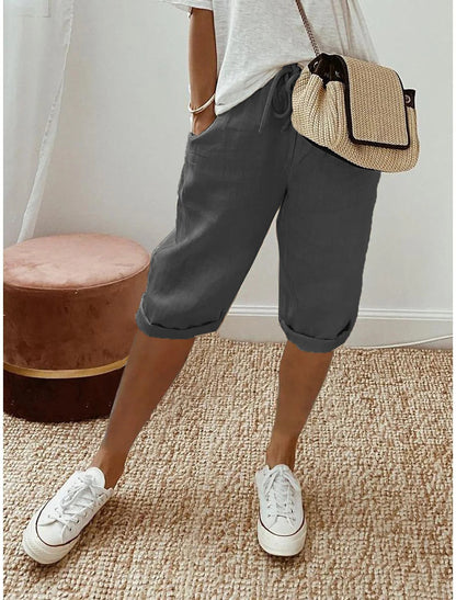 Nora – Pantalones de Algodón y Lino