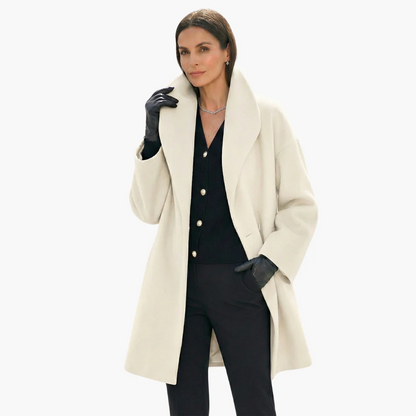Clara – Abrigo Midi Con Cuello Amplio
