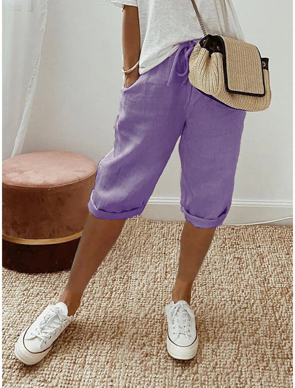 Nora – Pantalones de Algodón y Lino