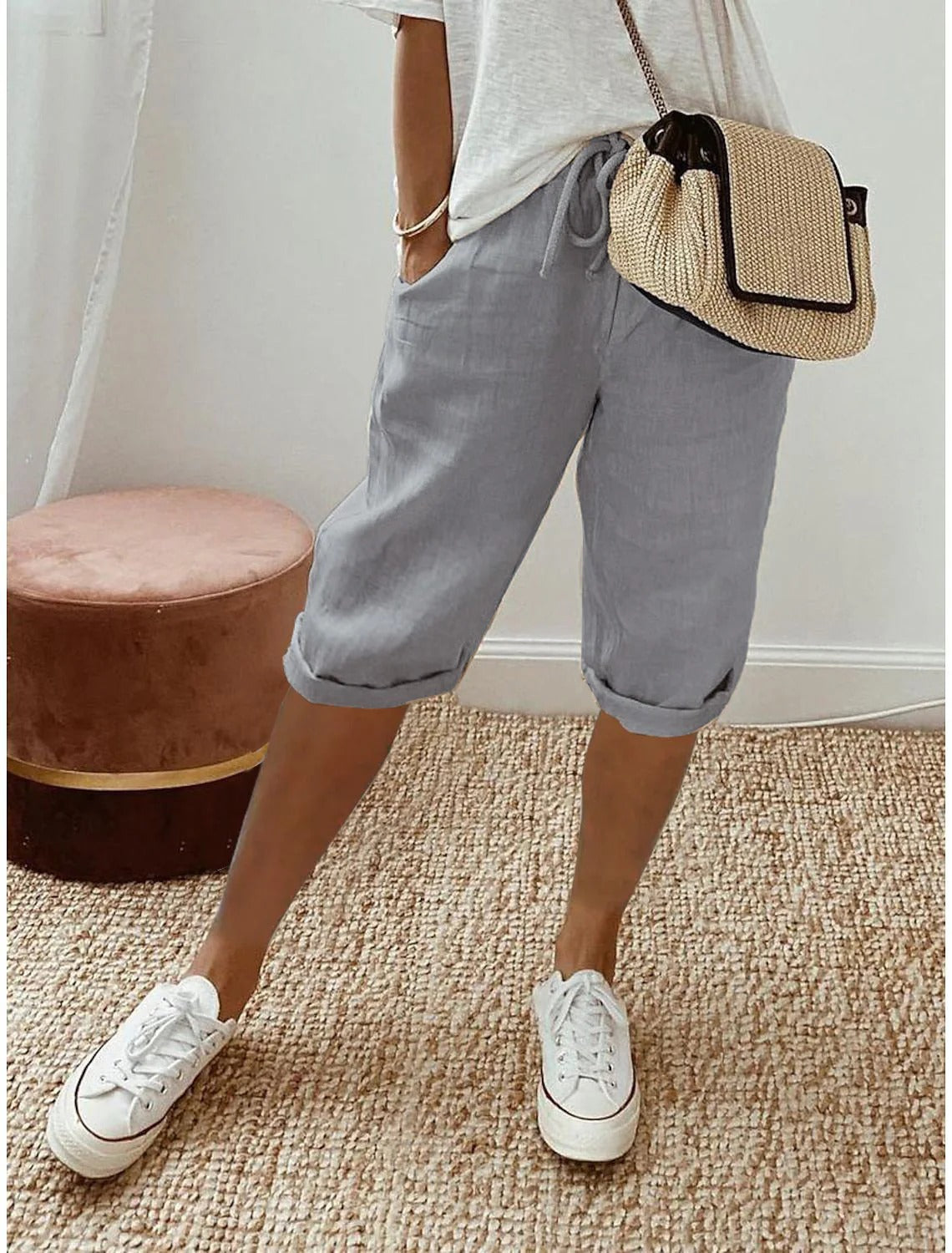Nora – Pantalones de Algodón y Lino