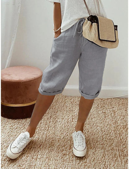 Nora – Pantalones de Algodón y Lino