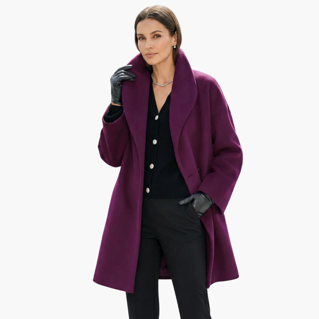 Clara – Abrigo Midi Con Cuello Amplio