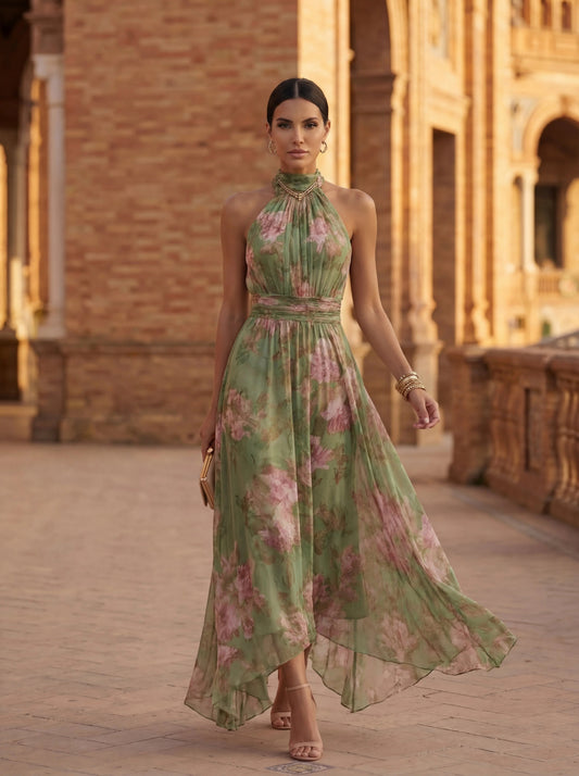 Olivia – Vestido de Gasa Floral