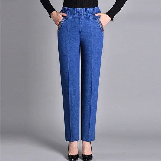 Luna – Jeans Cómodos de Cintura Elástica