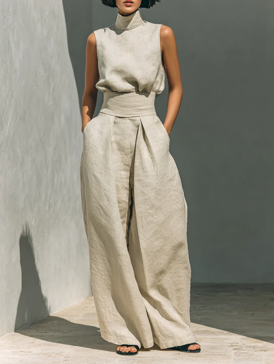 Maria – Conjunto de Lino y Algodón de Elegancia Natural