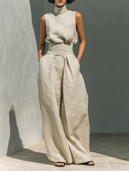 Maria – Conjunto de Lino y Algodón de Elegancia Natural