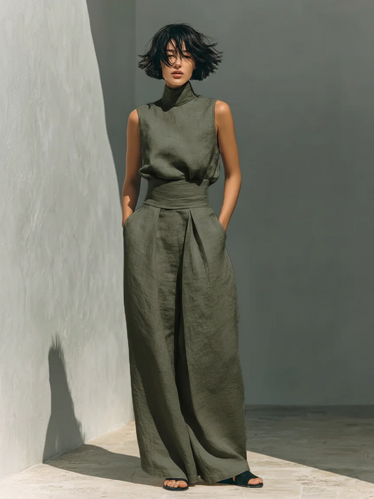 Maria – Conjunto de Lino y Algodón de Elegancia Natural