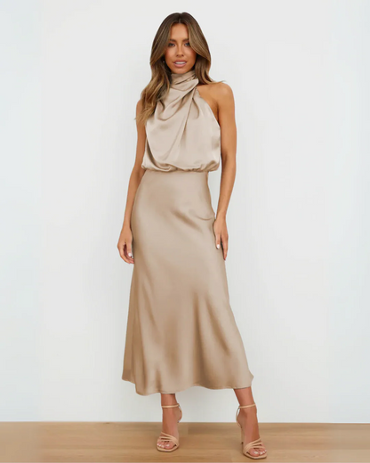 Vera – Vestido Drapé Halter