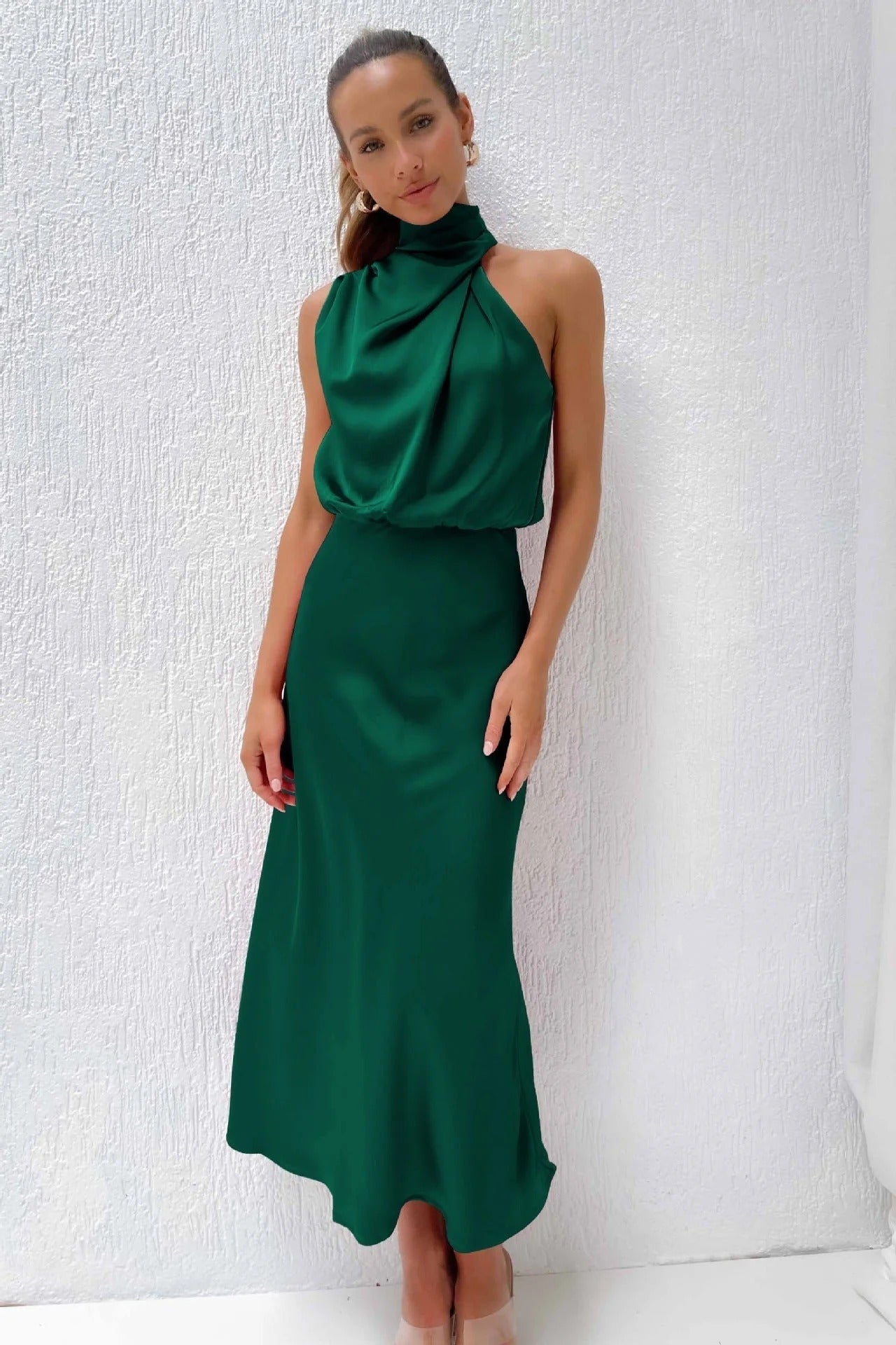 Vera – Vestido Drapé Halter