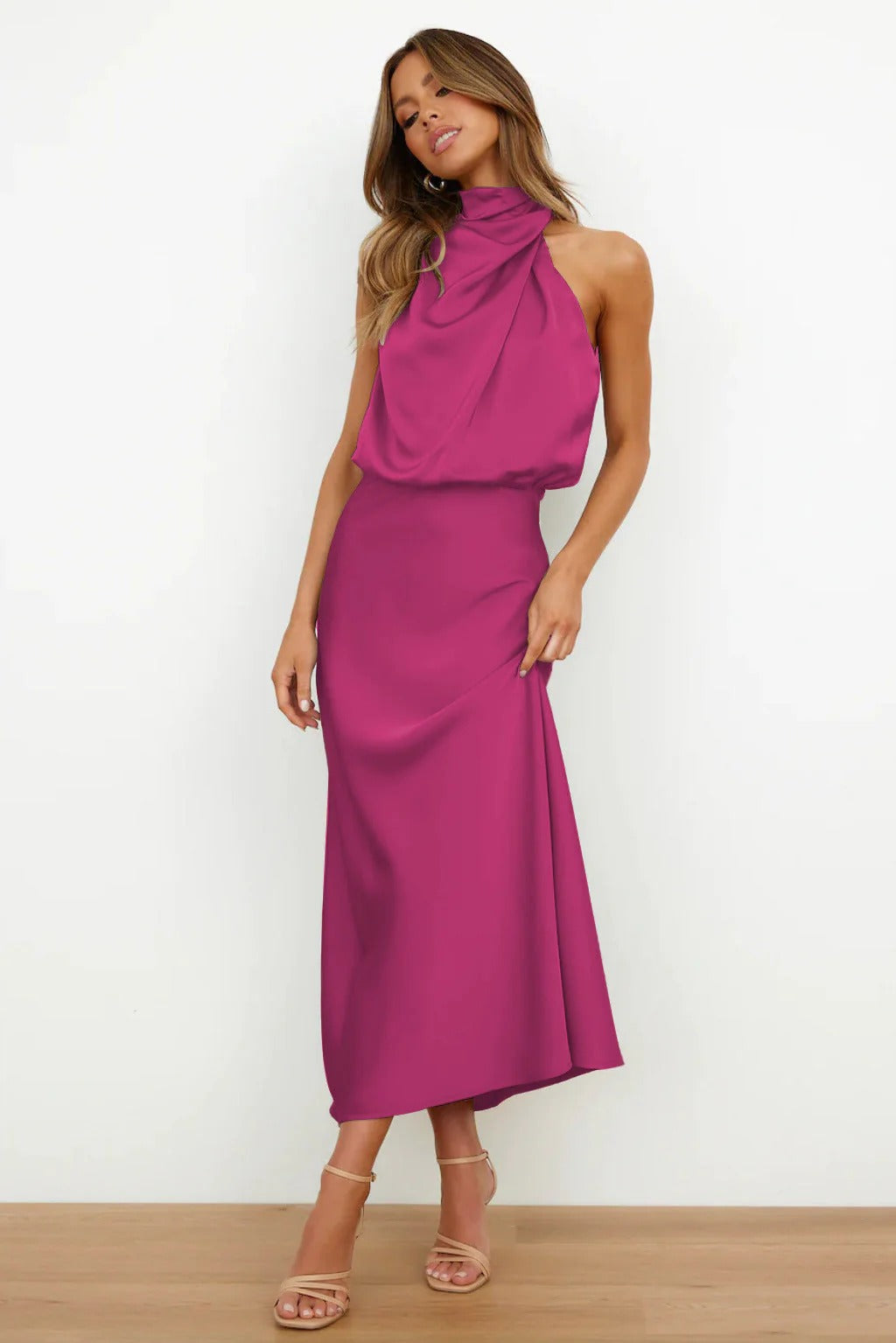 Vera – Vestido Drapé Halter