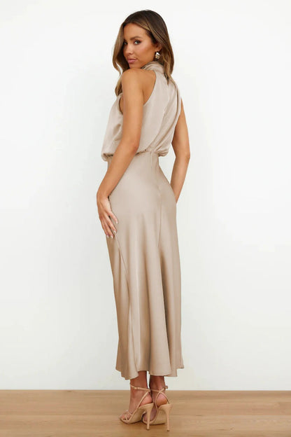 Vera – Vestido Drapé Halter