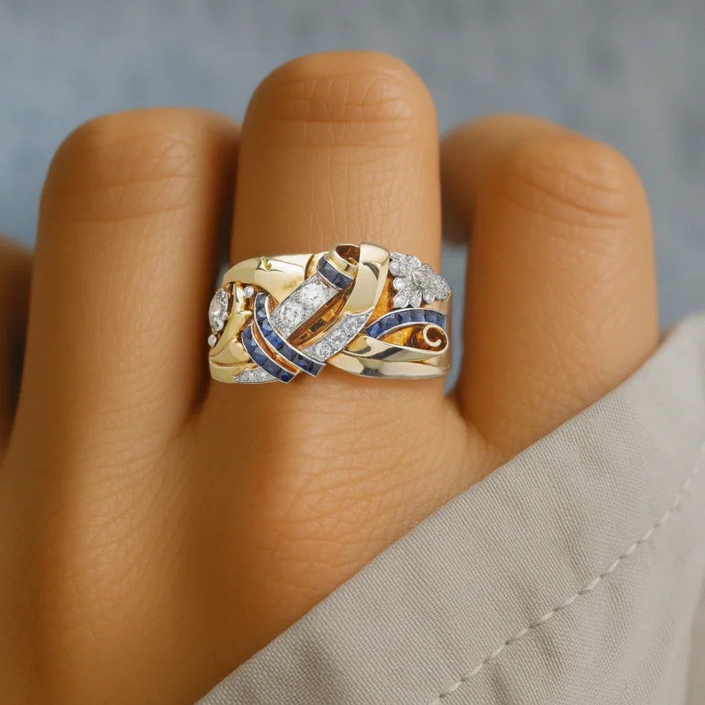 Natalia – Anillo Vintage de Circonita