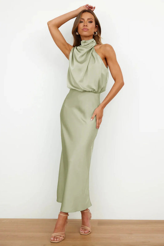Vera – Vestido Drapé Halter