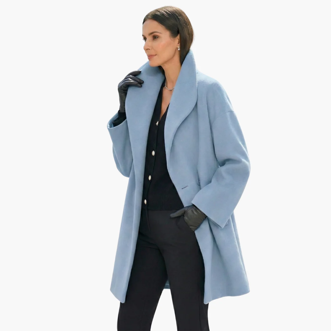 Clara – Abrigo Midi Con Cuello Amplio