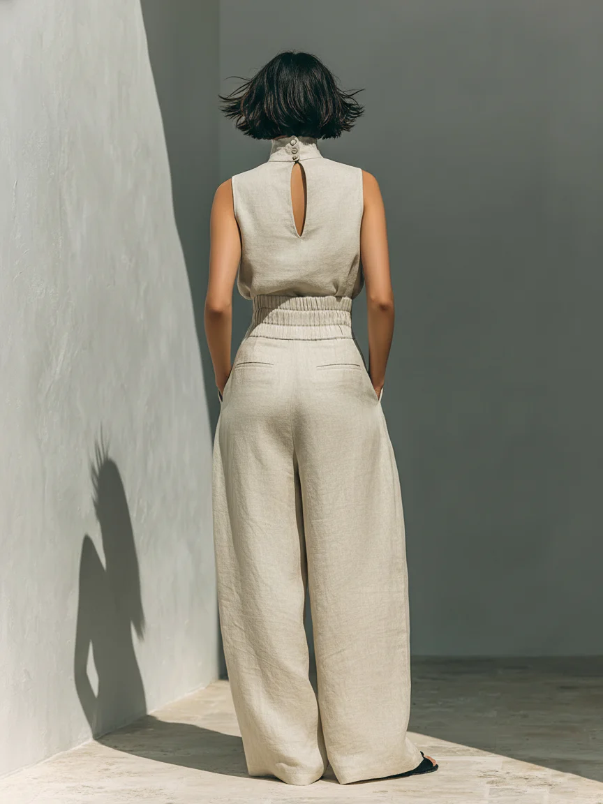 Maria – Conjunto de Lino y Algodón de Elegancia Natural