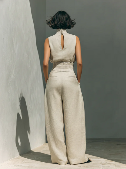 Maria – Conjunto de Lino y Algodón de Elegancia Natural