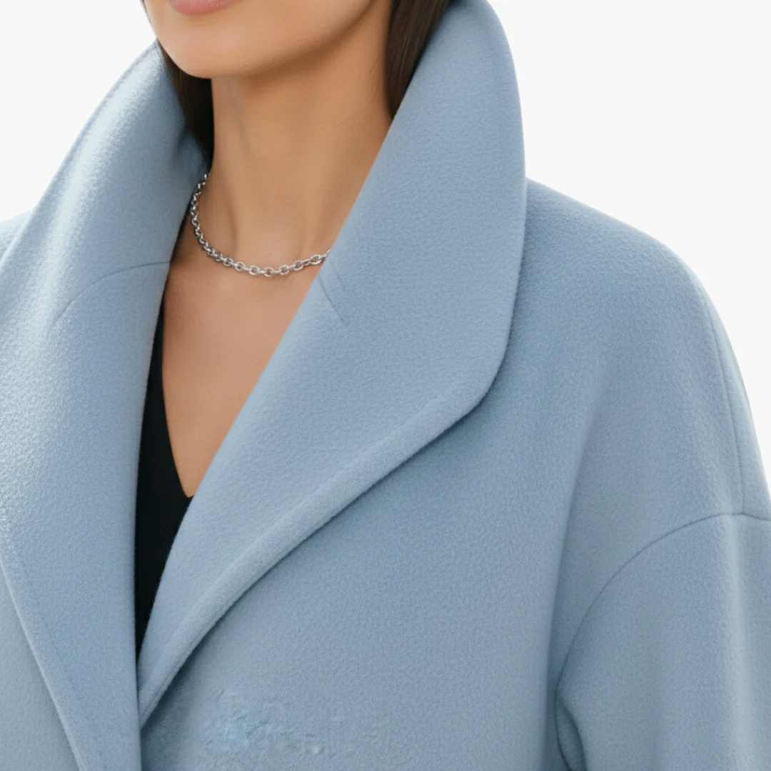 Clara – Abrigo Midi Con Cuello Amplio