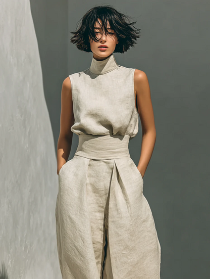 Maria – Conjunto de Lino y Algodón de Elegancia Natural