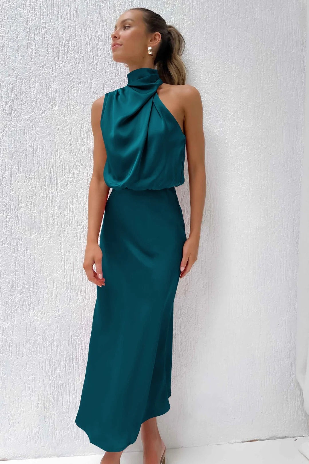 Vera – Vestido Drapé Halter