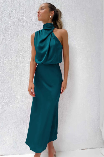 Vera – Vestido Drapé Halter