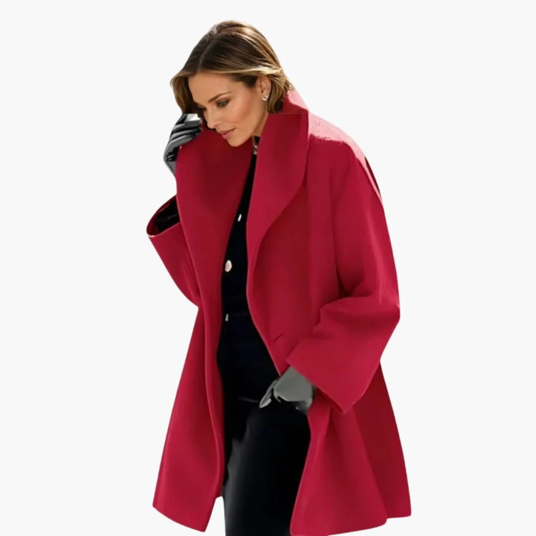 Clara – Abrigo Midi Con Cuello Amplio